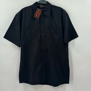 NWT Milwaukee leather black cotton heavy duty garage shirt
